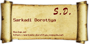 Sarkadi Dorottya névjegykártya